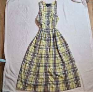 Ralph Lauren Plaid Yellow Dress Size 6